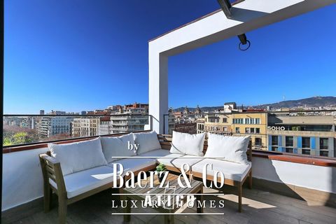 In the beautiful neighborhood of Eixample Esquerre, surrounded by shops and 10 minutes from the center, we find this wonderful brand new attic with a 10 meters terrace. The property has an area of 105m2 of which 95m2 belong to the loft + 10m2 of terr...