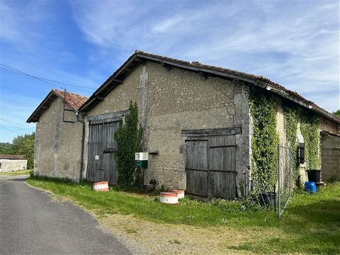 This beautiful stone barn with vaulted ceiling and impressive wooden roof structure presents itself as an open canvas for different projects. It sits on almost 2 acres of mature garden, orchard and wood, in a peaceful hamlet overlooking the village c...