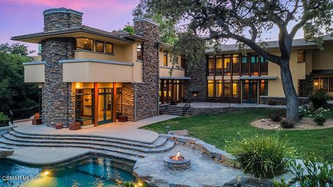 It is rare in present-day real estate to encounter an architecturally unique property like this remarkable North Ranch estate. This home is the consummate expression of Frank Lloyd Wright's ''Prairie style''. Conceived as an integral whole, site and ...