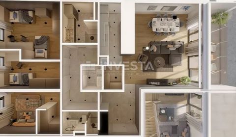 Pula, Centrum, SMART HOME 4-Kamer Appartement met Parkeerplaats Te koop is een luxe appartement van 130,32 m², gelegen op de derde verdieping van een appartementencomplex op een aantrekkelijke locatie in het centrum van Pula, dichtbij alle culturele ...