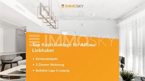 Sie sind als Altbau-Liebhaber auf der Suche nach einem charmanten Wohntraum, der attraktive Altbau-Details und eine gute Lage in Leipzig vereint? Diese schöne 3 Raum Wohnung für Kapitalanleger ist dann perfekt für Sie. Die Wohnung befindet sich in de...