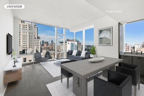 BEST PRICED TWO BEDROOM Welcome to this stunning corner two-bedroom residence at Madison Park Tower designed by the globally prolific architects, Kohn Pederson Fox, and interiors by AD 100 designer, Martin Brudnizki and views like nowhere else in tow...