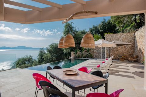 3 bedroom luxurious hillside Villa in Agni, Corfu This luxurious hillside Villa, located just 50 meters from the sea and 400 meters from Agni Bay, offers stunning views of the coast and Corfu Town. The spacious 235 sqm Villa sits within a 1,015 sqm p...