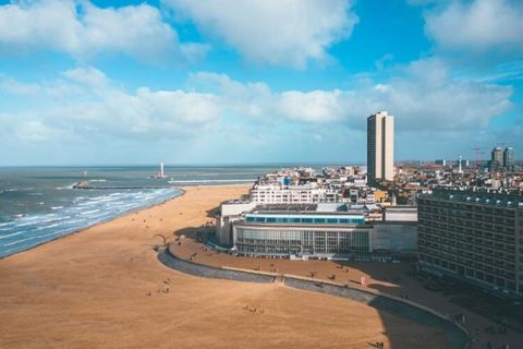 Cet appartement de 2 chambres récemment construit est situé au 2ème étage de la prestigieuse tour Residentie Ensor II, située dans le quartier d'Oosteroever. Il dispose d'une terrasse spacieuse avec mobilier de salon, parfaite pour se détendre en ple...