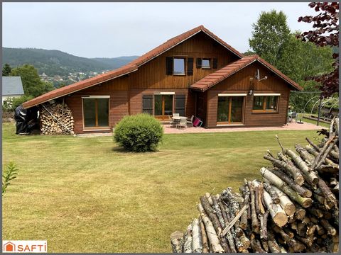 GRAND CHALET, BASE TRADITIONNELLE ET BOIS ,PRESTATIONS DE QUALITE, TERRAIN AMENAGE DE 2800 M2 AVEC VUE
