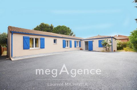 Belle Villa de plein pied de 175m2 avec parcelle de 983 m2 sur les hauteurs de Villeneuve les Béziers