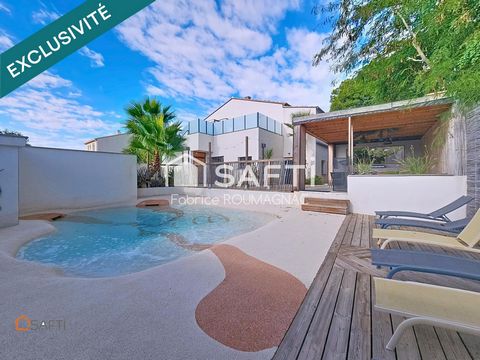 Villa quatre faces de 202 m² sur une parcelle de 680 m² de plain-pied avec piscine