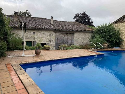 EXCLUSIVE TO BEAUX VILLAGES! A stone built house in a popular location, this three bedroom property is close to the sought after town of Monsegur. It is filled with original features such as stone fireplaces, an ancient 
