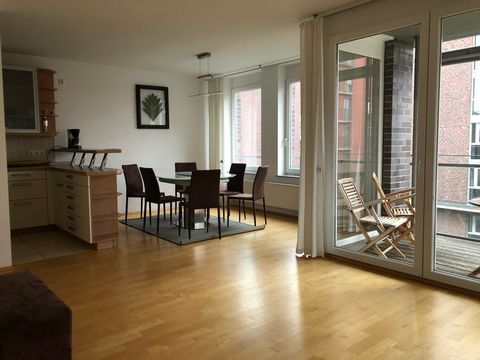 This modern and comfortable furnished 3-room apartment is located in Frankfurt-Ostend, in a prime location directly on the banks of the Main. The apartment has a balcony with a view of the Main and is ideally divided. This secure upscale residential ...