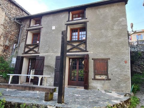 House with mountain charm, with large terrace, garden and garage. Good exposure, unobstructed view of the mountains. the village of Larcat overlooks the Aston valley. On the ground floor, kitchen open to the living room and its beautiful fireplace, s...