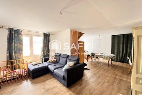 Maison en pierre 3 chambres, bureau et jardin clos