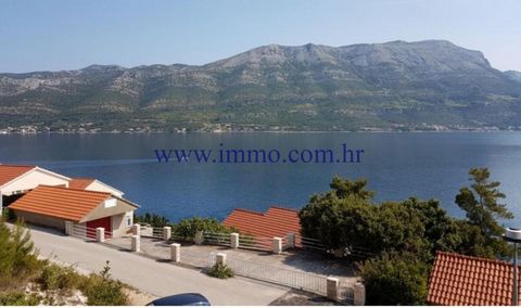 Lovely house with gorgeous sea view for sale, situated near city of Korčula. It stands on the plot of 570 sq.m. in an attractive location, only 70 m from the sea. This house spreads over three levels. First level of 49,90 sq.m. includes an apartment,...