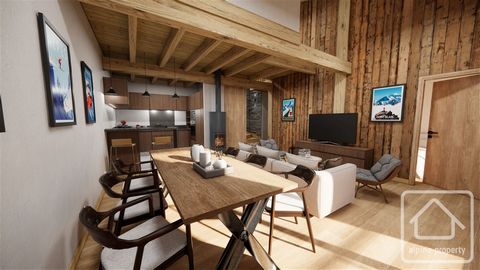 Apartment B is a spacious three bedroom 79m2 duplex apartment in the sought after village of Les Praz. The full renovation project is being carried out by renowned local architect, Chevallier architectes, whose design places emphasis on maintaining t...