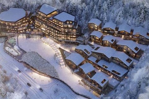 This chalet for sale in Tignes Les Brévières, within the WOM resort, offers 2 terraces, one with a jacuzzi, the other semi-covered with an open sky and 3 balconies, offering breathtaking views of the mountains. This 199.88 m² property has 3 shower ro...