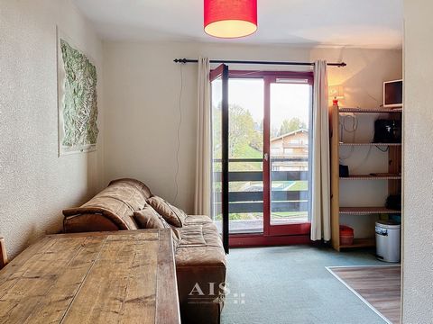 Located in Le Grattague, with a magnificent view of Mt Blanc from the balcony. A studio cabin, on the first floor. You can enjoy the swimming pool and tennis in the summer. The shuttle bus stops a 5-minute walk from the building to take you to the sk...