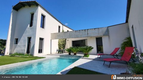 Mandate N°FRP162654 : House approximately 152 m2 including 5 room(s) - 4 bed-rooms - Garden : 520 m2, Sight : Vignes, hortus. Built in 2015 - Equipement annex : Garden, Terrace, Garage, parking, double vitrage, piscine, cellier, combles, Cellar and R...