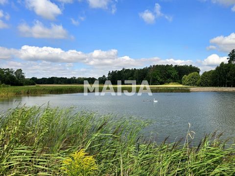 Grond voor een woonhuis of vakantiehuis met een eigen vijver op een prachtige en schilderachtige locatie. Hier kunt u bosdieren observeren en naar vogelgezang luisteren, maar op slechts 9 km afstand van de oude stad Bauska.