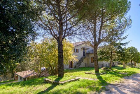 EIGENTUMSBESCHREIBUNG In einer hügeligen, komfortablen Lage mitten im Grünen, nur wenige Kilometer von Gubbio entfernt, bieten wir ein typisch umbrisches Bauernhaus aus Stein an, das sich ideal als Hauptwohnsitz oder Unterkunft eignet. INTERNE ZUSAMM...