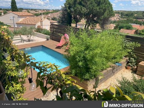 Mandate N°FRP160974 : House approximately 135 m2 including 4 room(s) - 3 bed-rooms - Garden : 580 m2, Sight : Village et plaine. - Equipement annex : Garden, Terrace, Balcony, Garage, parking, double vitrage, piscine, Fireplace, - chauffage : electri...