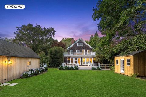 Classic 1913 Hamptons shingled village home, uniquely on a rare double-sized lot, has been completely redesigned and updated to reflect today's lifestyle without loosing its charm and authenticity. Now decorated in a clean, casual coastal feel that p...