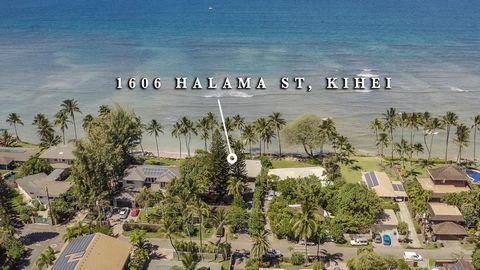 Rare opportunity to own one or two contiguous beachfront homes on one of South Maui's favorite beaches. Consolidation of the lots located at 1606 and 1598 Halama Street would create an estate site of over 32,000 square feet. The property is being sol...