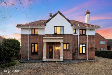 A fine, highly individual, four bedroomed 1930s house, that has been completely refurbished and modernised, presenting in superb order. In the south Lincolnshire fens, in a village close to the Norfolk and Cambridgeshire borders, it is only a short w...
