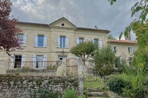 Authentic stone property in a tranquil setting. The house and stone dependencies sit in a dominant position and enjoy views of the surrounding countryside. Within easy reach of Branne, Libourne and Saint-Emilion. Great care has been taken to retain t...