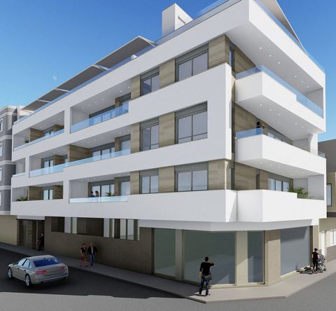 This new residential complex is located 5 minutes walking distance from Los Locos beach, in the centre of Torrevieja. It consists of 16 flats with 1, 2 or 3 bedrooms and 1 or 2 bathrooms. OUTDOOR AREAS The apartments have terraces ranging from 7 m² t...