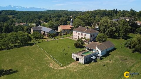 Large property, close to Tarbes, with a master house, outbuildings, an annex with offices, stables, and garages, all on more than 7.5 hectares. Space and tranquility characterize this property surrounded by nature as far as the eye can see, with mead...