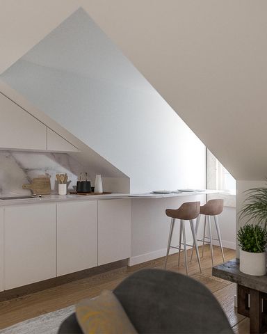 Willkommen im luxuriösen XV Unit K - Eine moderne und luxuriöse 83 m² große Zwei-Zimmer-Wohnung im fünften Stock einer brandneuen Entwicklung unter dem Schloss von Saint Jorge. Es bietet schönes und warmes natürliches Licht, eine komfortable Atmosphä...