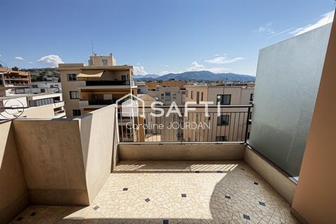 Cessole, 3 pièces traversant en très bon état avec terrasse, balcons et garage fermé