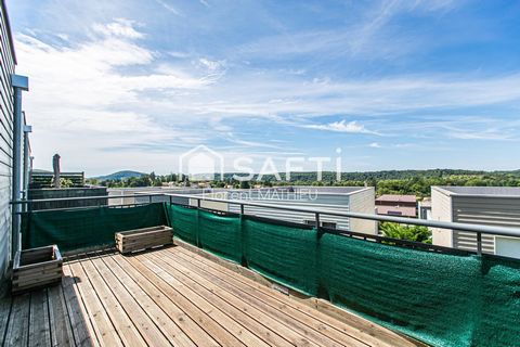 Beau T2 de 50m² avec terrasse, garage et place de stationnement.