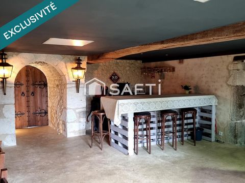 Maison en pierre, espace et jardin familial