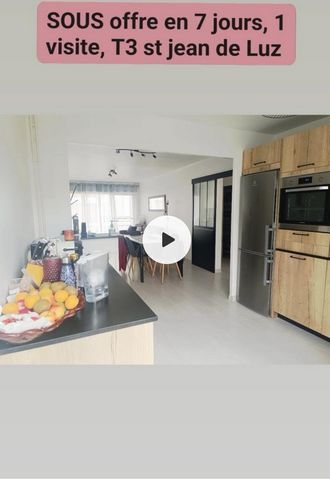 ST jean de Luz quartier Urdazuri T3 totalement rénové avec ascenseur et balcon