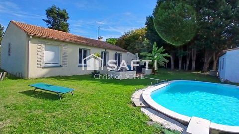 BREUILLET 17920. Agréable maison de plain pied de 101 m² sur une parcelle de 1022 m²