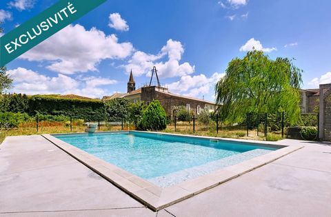 15 mn de Carcassonne, ancienne cave vigneronne, 315m², garage, piscine, pool-house