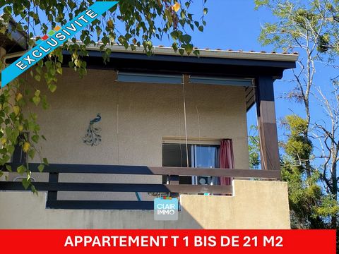 APPARTEMENT T 1 BIS DE 21 M2 AVEC TERRASSE COUVERTE 8.37 M2