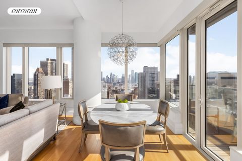 Welcome to Residence 39C at 252 East 57th Street. Enjoy panoramic views from this pristine corner apartment measuring over 2,000 square feet. This three-bedroom, three bathroom stunner soars above the city with floor-to-ceiling glass windows complete...