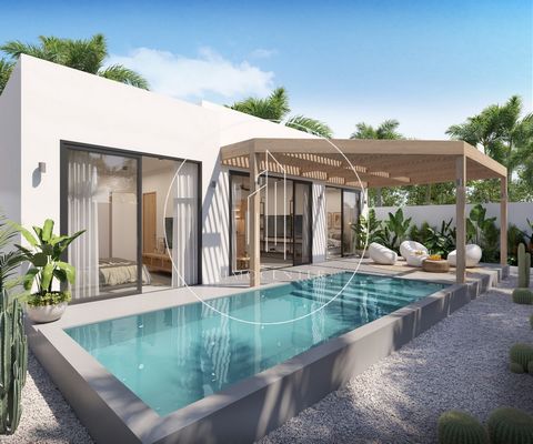 PHUKET A MANIK NEW VILLA IN CLAME with 2 master suites, kitchen open to living room, FENCED AND WOODED LAND WITH SWIMMING POOL AND GARAGE SECURE LUXURY RESIDENCE 10 MINUTES FROM LAYAN BEACH AND BANG TAO PRICE 9.9 BAHT (255000€) CONTACT IMMOCENTER ......