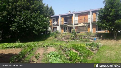 Fiche N°Id-LGB154950 : La salvetat sur agout, Rustig gelegen huis met grond van ca. 428 m2 inclusief 13 kamer(s) waarvan 8 slaapkamer(s) + Tuin van 5772 m2 - Uitzicht: Op de natuur - Bouw van betonblokken - Extra uitrusting: tuin - balkon - parkeerpl...