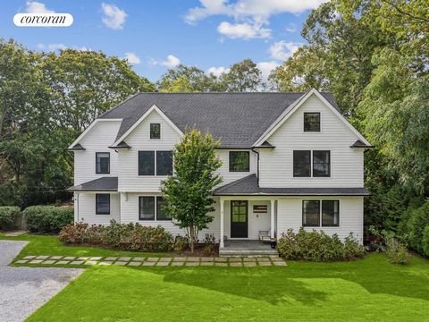 This exquisitely renovated Post-Modern farmhouse effortlessly blends modern elegance with rustic charm, offering the perfect Westhampton lifestyle. Conveniently located near the local school and just minutes from town, this spacious home features 5 b...