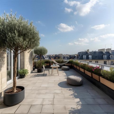 75019 - Pur ROOFTOP de 5pièces avec terrasse de 40M2