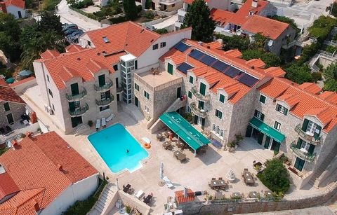 A wonderful hotel located in a restored stone building from 1656, in an excellent location 100 m from the crystal clear sea in Bol on the island of Brač. Bol on Brač is an extremely attractive tourist destination, well connected to the mainland by tr...