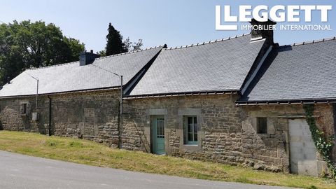 A21110JW56 - A stone longere divided into 2 stone houses, the main house being a 2 bedroom fully renovated property complete with double-glazed windows and doors, a modern kitchen and a new shower room, the other property is ready to renovate to make...
