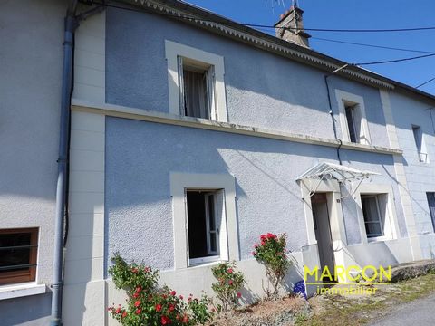 CREUSE - LIMOUSIN - Ref 88042 - 10 MIN CROCQ - The MARCON Immobilier agency offers you a house comprising on the ground floor: entrance hall, kitchen, living room, bedroom, boiler room. Upstairs: landing, 2 bedrooms, shower room, wc. Convertible atti...