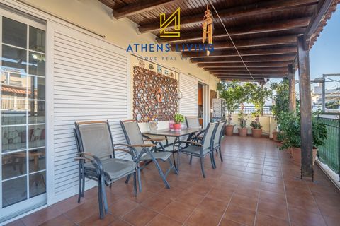 PERISTERI - OFFICERS' HILL. Excellent apartment for sale with an area of ​​105 sq.m. It consists of 3 bedrooms, bathroom, kitchen, large terraces of 45 sqm. It is very bright, airy, with a very good layout. It has a fireplace, bbq, air conditioning a...