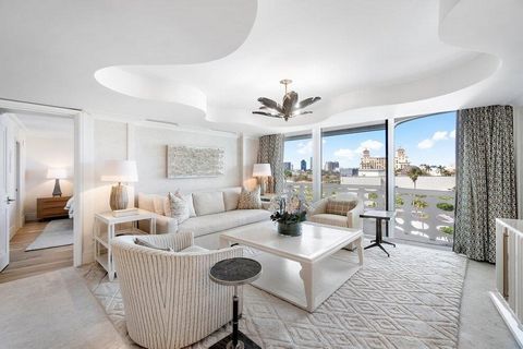 Expertly renovated by award-winning designer James Michael Howard, this high-end, generously proportioned, 1-bedroom, 1.5-bathroom condo sits gracefully on the 6th floor, boasting expansive, breezy panoramic vistas of the city within one of Palm Beac...