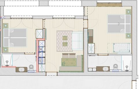 Auf 61 bis 70m² bietet die Ferienwohnung Platz für bis zu 6 Personen. Die Ferienwohnung verfügt über 2 Schlafzimmer, 2 Badezimmer mit Dusche und einen Balkon oder eine Terrasse. Sie schlafen in 2 bequemen Doppelbetten und einem Doppelschlafsofa (2 Pe...