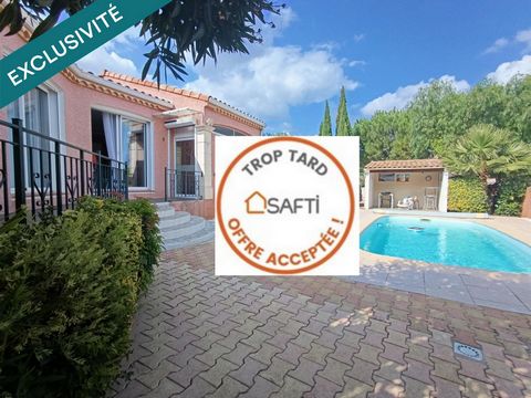Ravissante villa 4 faces plain pied sur terrain de 658m² avec piscine et garage