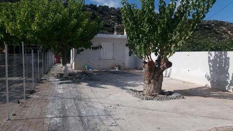 Sitia House of 50m2 with a courtyard of 150m2 for sale 7km from Sitia. The house is located on a plot of 200m2. It consists of an open plan living area with kitchen, two bathrooms and a bedroom. The bathrooms need finishing. There is very good access...